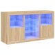Sonata H Сайдборд с LED светлини, сонома дъб, 123x37x67 см Sonata H Сайдборд с LED светлини, сонома дъб, 123x37x67 см
