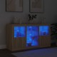 Sonata H Сайдборд с LED светлини, сонома дъб, 123x37x67 см Sonata H Сайдборд с LED светлини, сонома дъб, 123x37x67 см