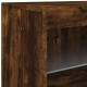 Sonata H Сайдборд с LED светлини, oпушен дъб, 60x37x67 см