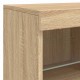 Sonata H Сайдборд с LED светлини, сонома дъб, 81x37x67 см