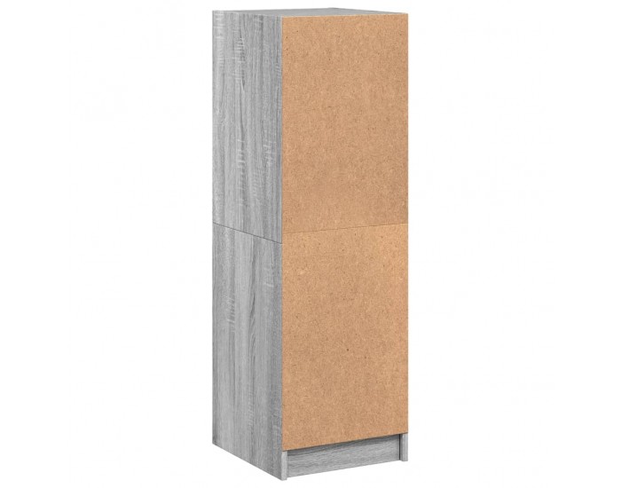 Sonata H Висок шкаф със стъклени врати, сив сонома, 35x37x109 см