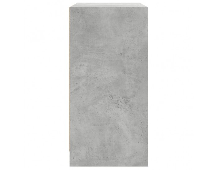 Sonata H Страничен шкаф със стъклени врати, бетонно сива, 68x37x75,5 cm
