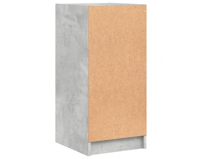 Sonata H Страничен шкаф със стъклени врати, бетонно сива, 35x37x75,5 cm