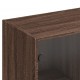 Sonata H Библиотека с врати кафяв дъб 136x37x142 см инженерно дърво Sonata H Библиотека с врати кафяв дъб 136x37x142 см инженерно дърво