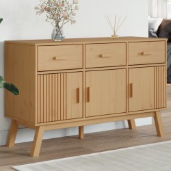 Sonata H Сайдборд OLDEN, кафяв, 114x43x73,5 см, бор масив - Шкафове, Витрини, Модулни секции