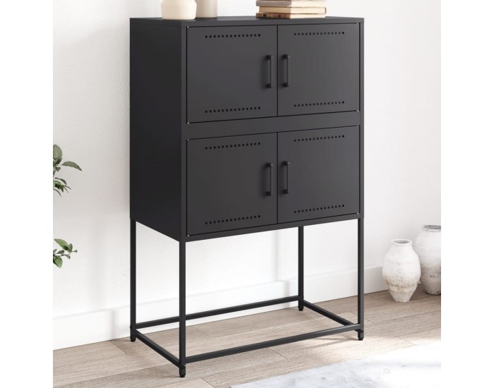 Sonata H Бюфет, черен, 68,5x38,5x107 см, стомана