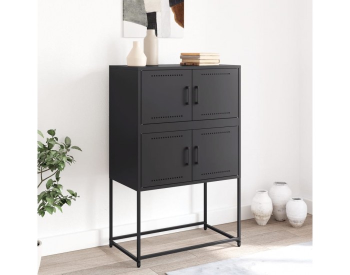 Sonata H Бюфет, черен, 68,5x38,5x107 см, стомана