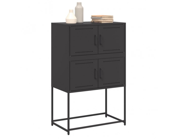 Sonata H Бюфет, черен, 68,5x38,5x107 см, стомана