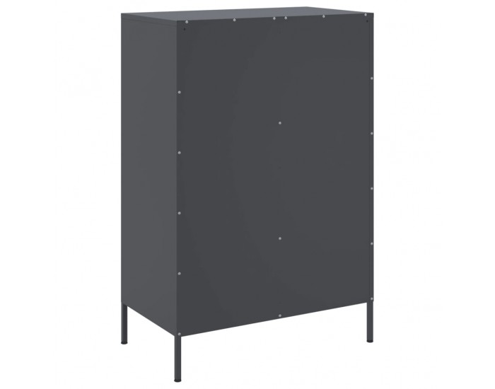 Sonata H Висок шкаф, антрацит, 68x39x101,5 см, стомана