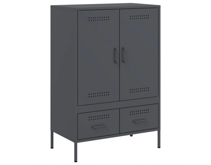 Sonata H Висок шкаф, антрацит, 68x39x101,5 см, стомана