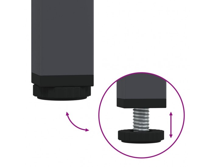 Sonata H Висок шкаф, антрацит, 68x39x101,5 см, стомана