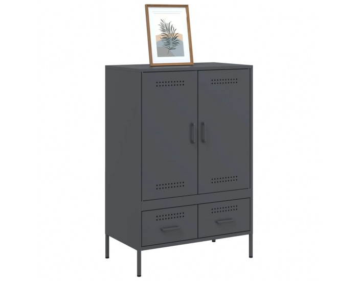 Sonata H Висок шкаф, антрацит, 68x39x101,5 см, стомана