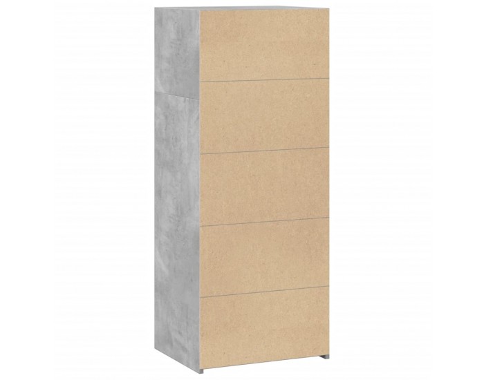 Sonata H Висок шкаф, бетонно сив, 50x41x124 см, инженерно дърво