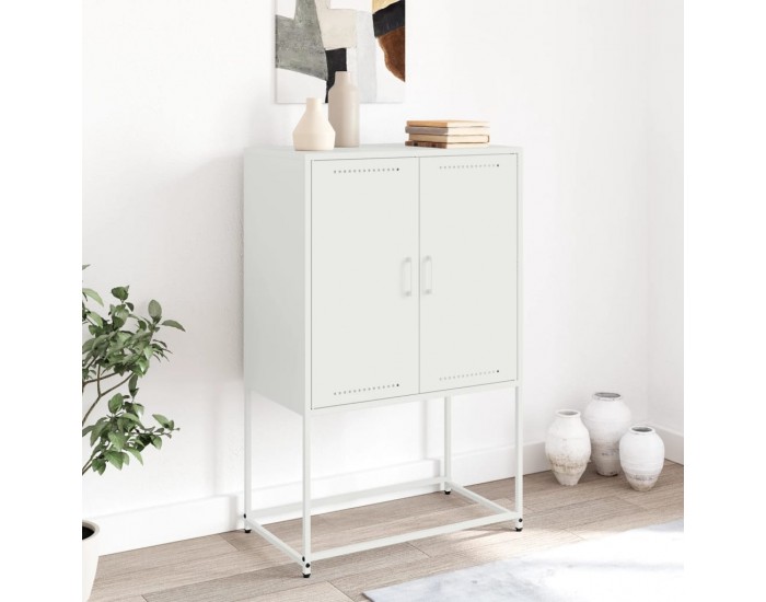 Sonata H Висок шкаф, бял, 68,5x38,5x107 см, стомана