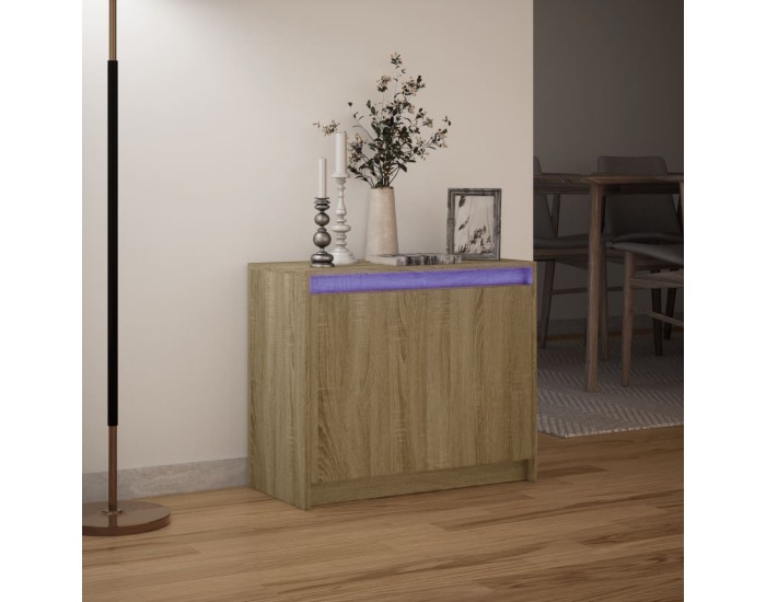 Sonata H Сайдборд с LED, дъб сонома, 72x34x61 см, инженерно дърво Sonata H Сайдборд с LED, дъб сонома, 72x34x61 см, инженерно дърво