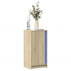 Sonata H Сайдборд с LED, дъб сонома, 42,5x34x85 см, инженерно дърво - Шкафове, Витрини, Модулни секции
