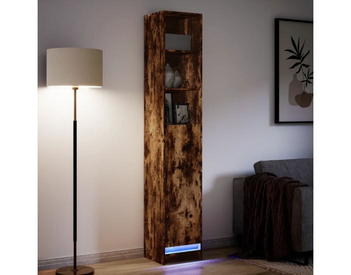 Sonata H Сайдборд с LED, опушен дъб, 36x32,5x200 см, инженерно дърво Sonata H Сайдборд с LED, опушен дъб, 36x32,5x200 см, инженерно дърво