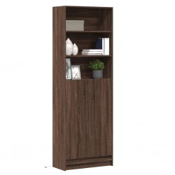 Sonata H Висок шкаф с LED, кафяв дъб, 69x32,5x200 см, инженерно дърво - Дневна