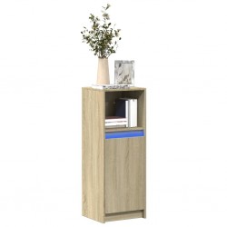 Sonata H Сайдборд с LED, дъб сонома, 38x34x100 см, инженерно дърво - Шкафове, Витрини, Модулни секции