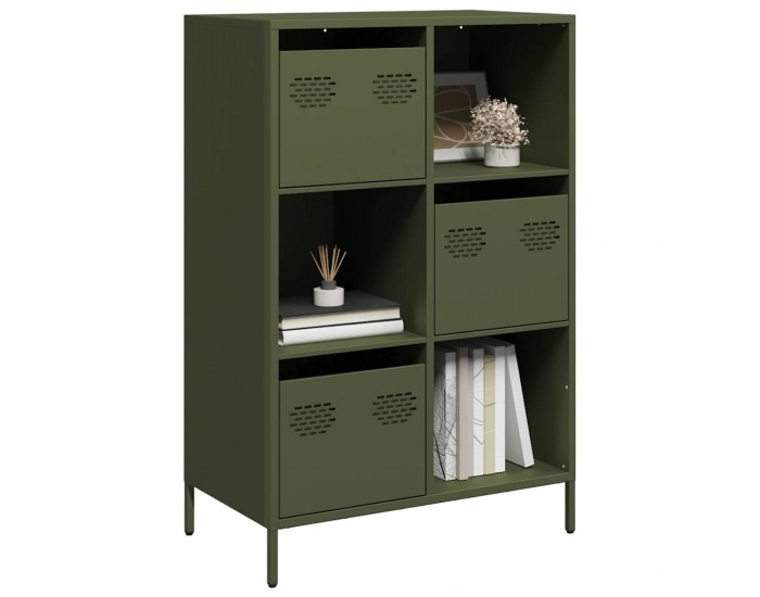 Sonata H Висок шкаф, маслиненозелен, 68x39x103,5 см, стомана