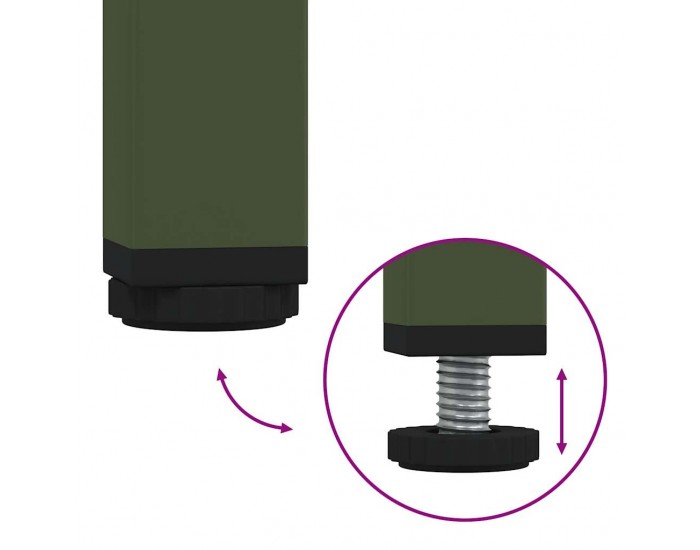 Sonata H Висок шкаф, маслиненозелен, 68x39x103,5 см, стомана