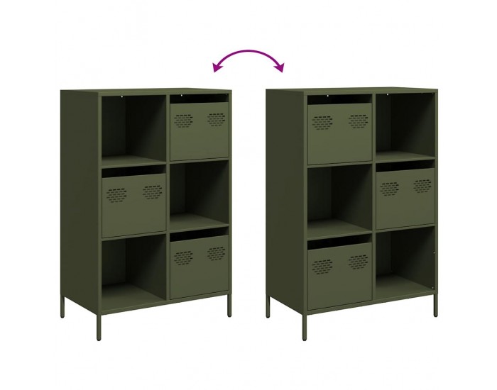 Sonata H Висок шкаф, маслиненозелен, 68x39x103,5 см, стомана