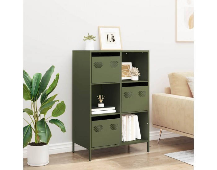 Sonata H Висок шкаф, маслиненозелен, 68x39x103,5 см, стомана