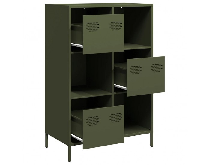 Sonata H Висок шкаф, маслиненозелен, 68x39x103,5 см, стомана