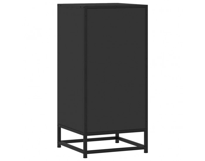 Sonata H Сайдборд, черен, 35,5x35x76 см, инженерно дърво и метал