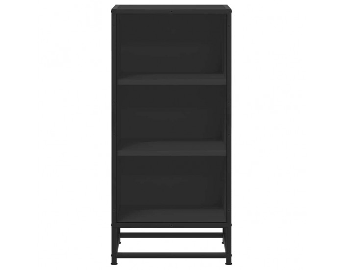 Sonata H Сайдборд, черен, 35,5x35x76 см, инженерно дърво и метал