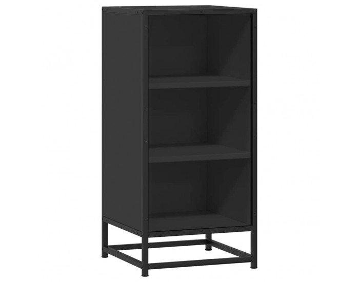 Sonata H Сайдборд, черен, 35,5x35x76 см, инженерно дърво и метал