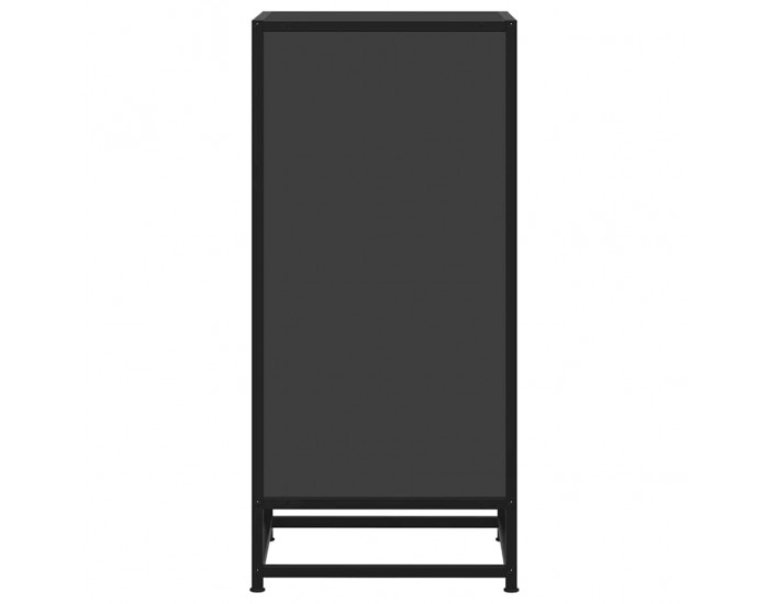Sonata H Сайдборд, черен, 35,5x35x76 см, инженерно дърво и метал