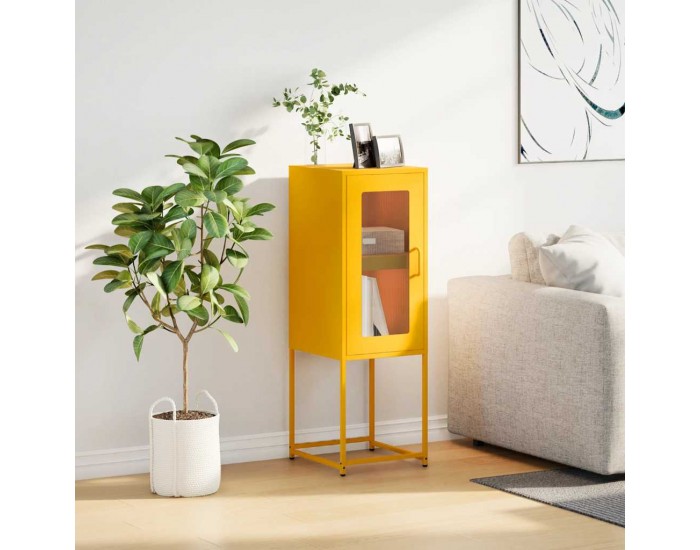 Sonata H Шкаф Горчица Жълто 36x39x107 cm Студено валцувана стомана