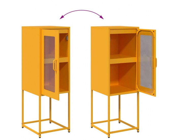 Sonata H Шкаф Горчица Жълто 36x39x107 cm Студено валцувана стомана