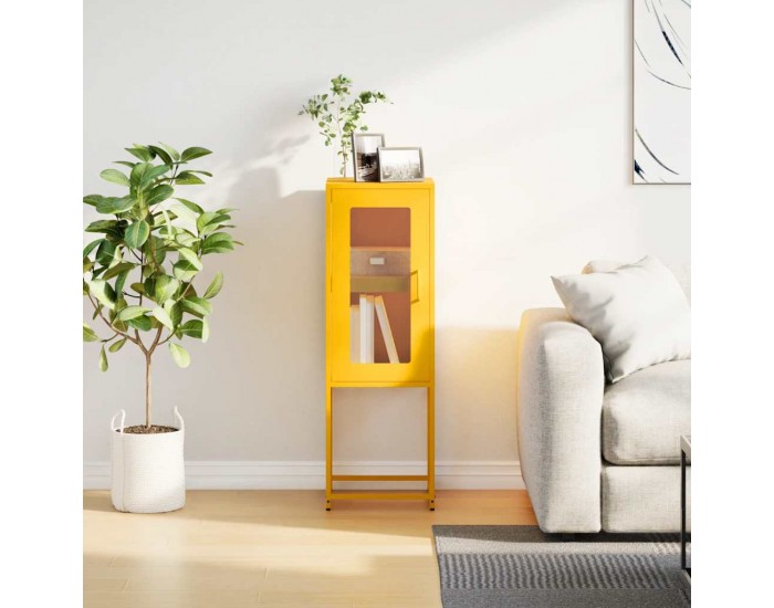 Sonata H Шкаф Горчица Жълто 36x39x107 cm Студено валцувана стомана