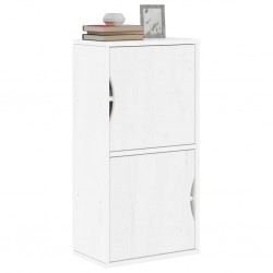 Sonata H Страничен шкаф ODDA White 40x24x79 cm Масивна дървесина Бор - Шкафове, Витрини, Модулни секции