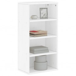 Sonata H Страничен шкаф ODDA White 40x24x79 cm Масивна дървесина Бор - Шкафове, Витрини, Модулни секции