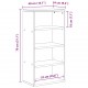 Sonata H Страничен шкаф ODDA White 40x24x79 cm Масивна дървесина Бор Sonata H Страничен шкаф ODDA White 40x24x79 cm Масивна дървесина Бор