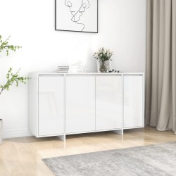 Sonata H Бюфет бял гланц 135x41x75 см инженерно дърво - Дневна