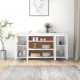 Sonata H Бюфет бял гланц 135x41x75 см инженерно дърво Sonata H Бюфет бял гланц 135x41x75 см инженерно дърво