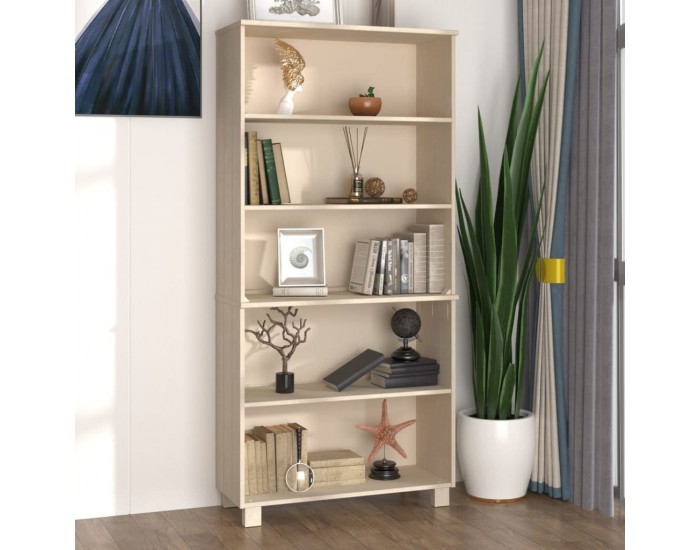 Sonata H Висок шкаф HAMAR, борово дърво масив, меденокафяв