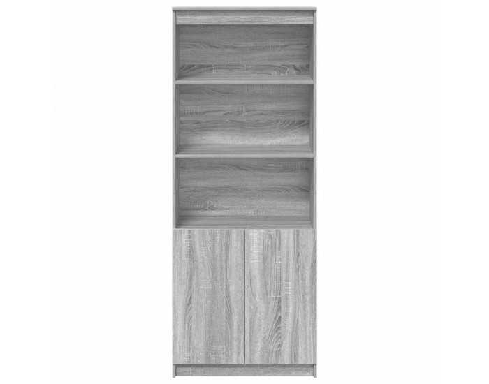 Sonata H Висок шкаф, сив сонома, 70x35x180 см, инженерно дърво
