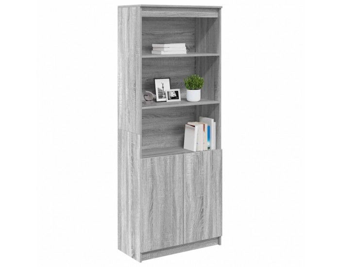 Sonata H Висок шкаф, сив сонома, 70x35x180 см, инженерно дърво