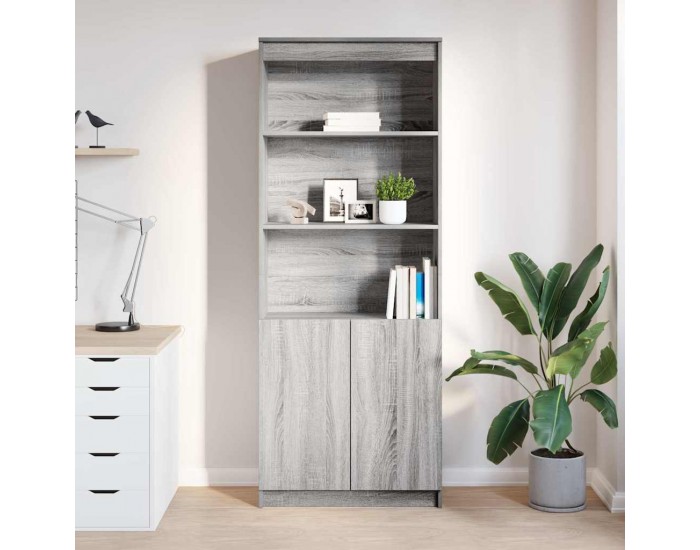 Sonata H Висок шкаф, сив сонома, 70x35x180 см, инженерно дърво