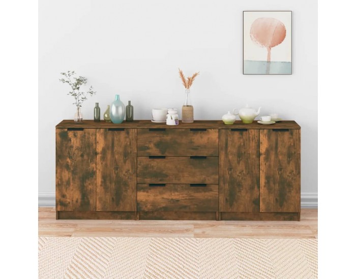 Sonata H Бюфет от 3 части, опушен дъб, инженерно дърво Sonata H Бюфет от 3 части, опушен дъб, инженерно дърво