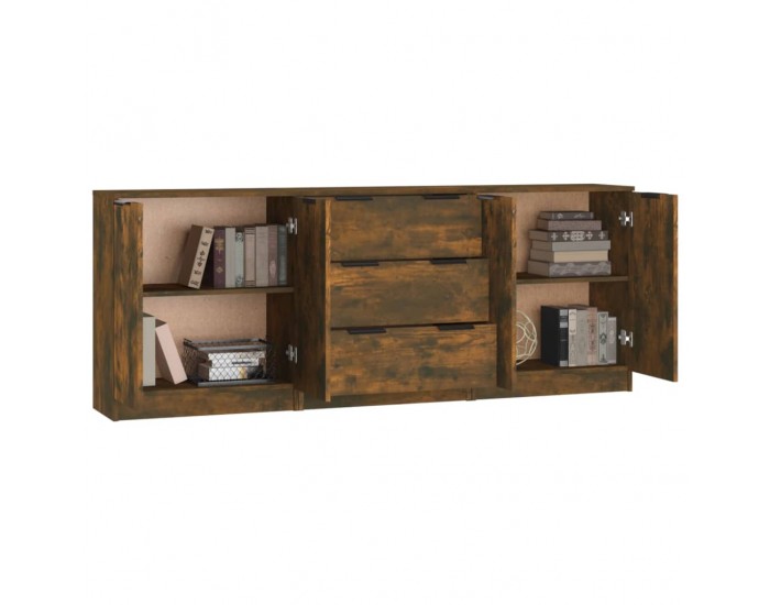 Sonata H Бюфет от 3 части, опушен дъб, инженерно дърво Sonata H Бюфет от 3 части, опушен дъб, инженерно дърво