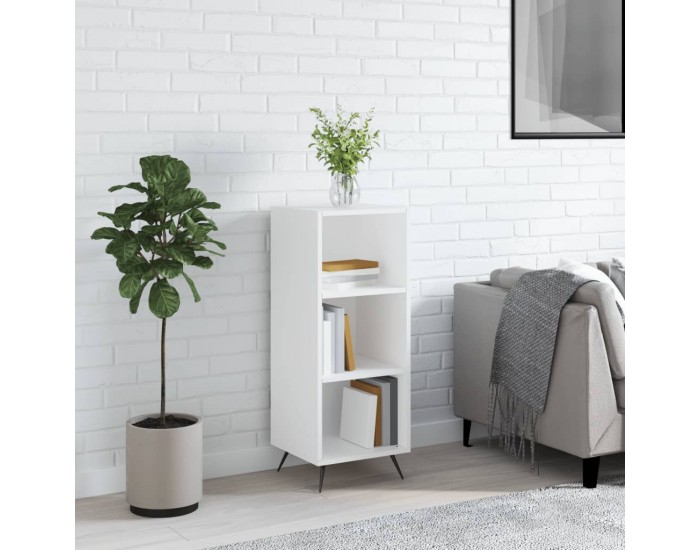 Sonata H Шкаф с рафтове, бял, 34,5x32,5x90 см, инженерно дърво