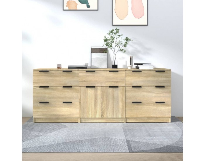 Sonata H Бюфет от 3 части, сонома дъб, инженерно дърво