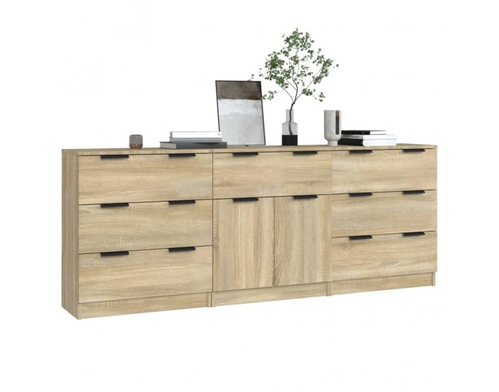 Sonata H Бюфет от 3 части, сонома дъб, инженерно дърво