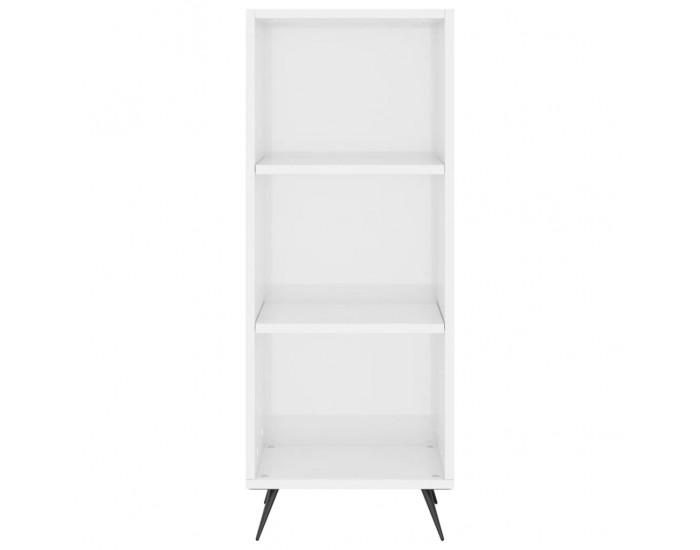 Sonata H Шкаф с рафтове, бял гланц, 34,5x32,5x90 см, инженерно дърво